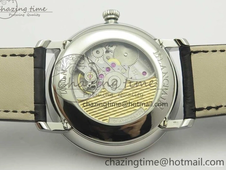 0512 FlexibleFit Villeret Quantième Complet 8 Jours SS Complicated Function OMF 1:1 Best Edition White Dial on Black Leather Strap A 7984